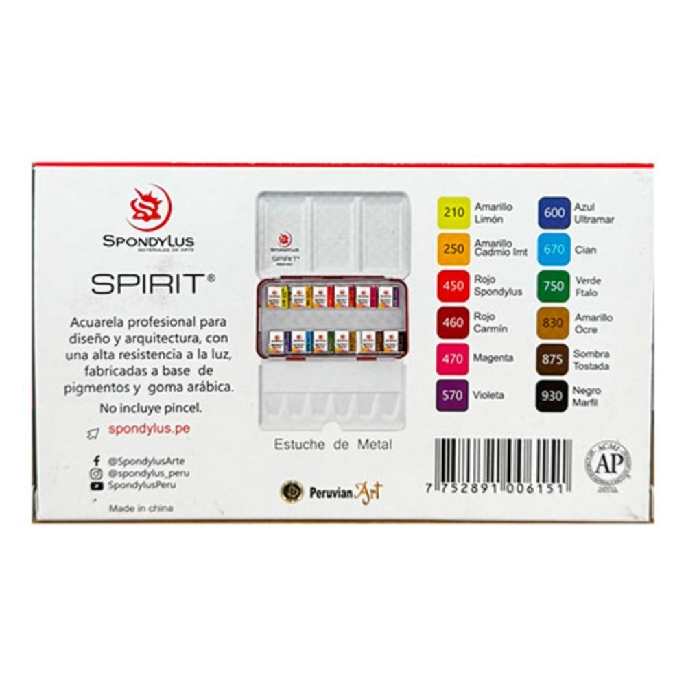 Acuarela Spondylus pastilla x12 - Imagen 2