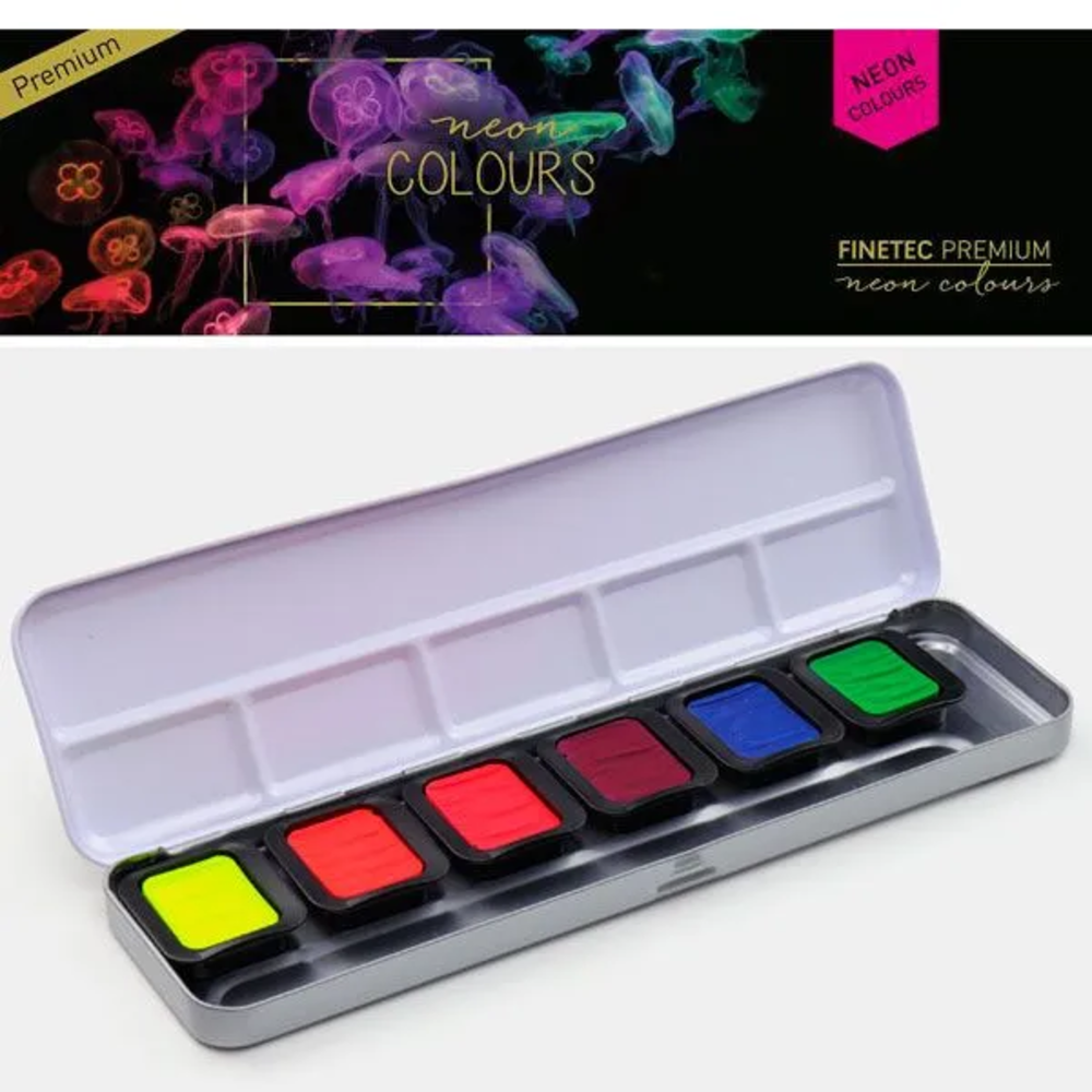 Acuarela Finetec Neón x6 - Imagen 2