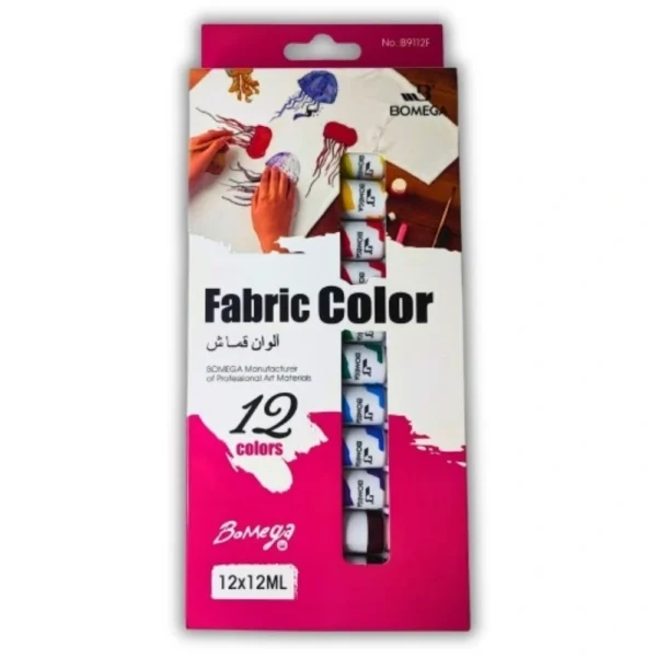 Bomega Fabric Color set 12 unidades 12 ml // Pintura de tela