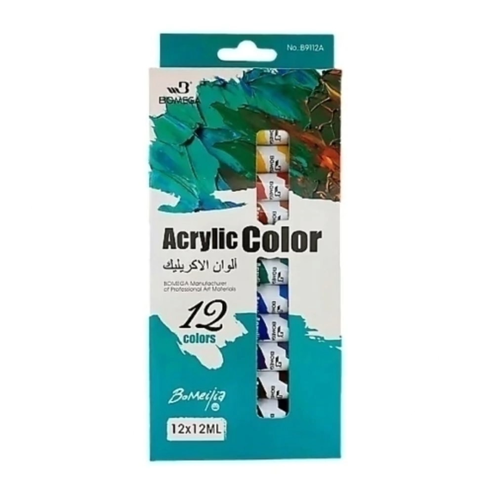 Bomega Acrylic Color set 12 unidades 12 ml