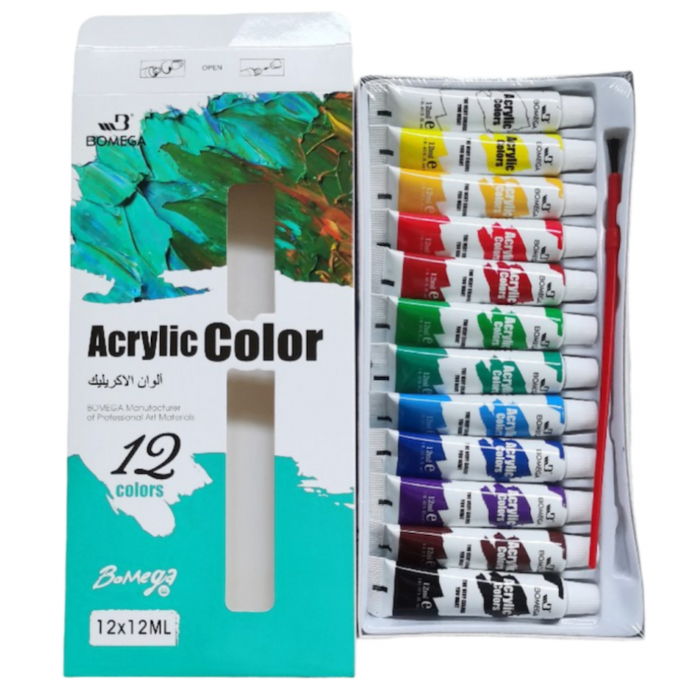 Bomega Acrylic Color set 12 unidades 12 ml - Imagen 2