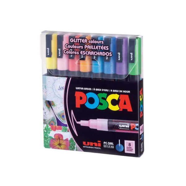 Marcadores Posca 3M Tonos Escarchados x8 unidades