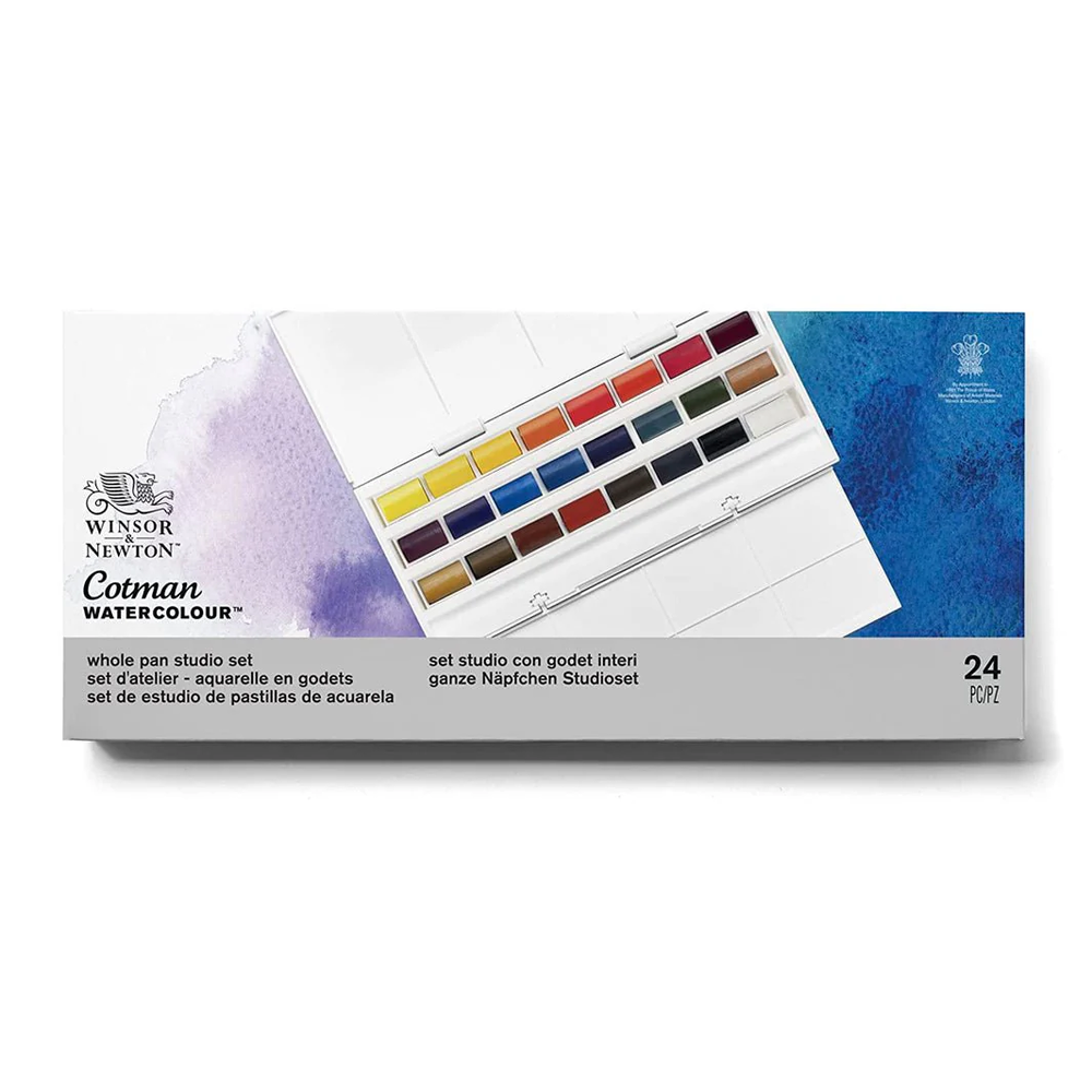 Acuarelas Cotman W&N pastilla Completa x 24