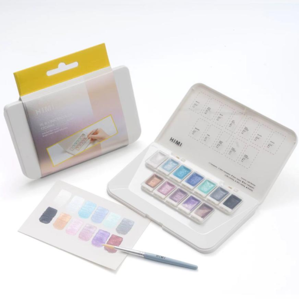 Acuarela Miya-Himi Metalizada Silver X 12 Und