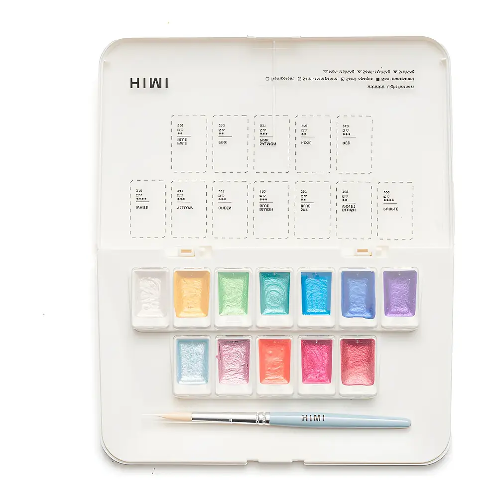 Acuarela Miya-Himi Metalizada Jewelry X 12 Und - Imagen 2