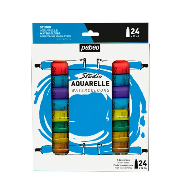 Pebeo Acuarelas en tubo x24 unidades 12 ml