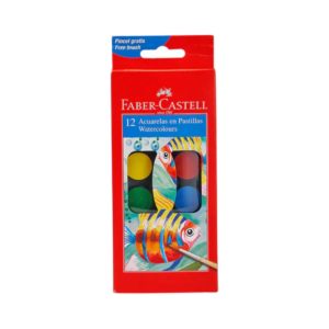 Acuarela escolar Faber Castell set x12 unidades
