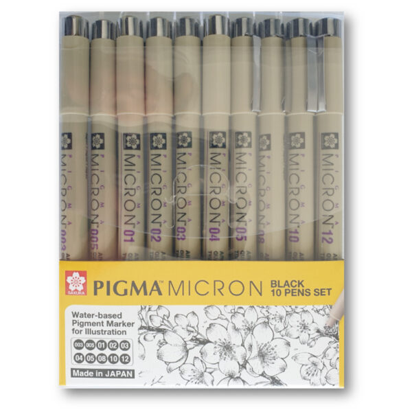 Estuche de Estilografo Sakura Micron x10 unidades