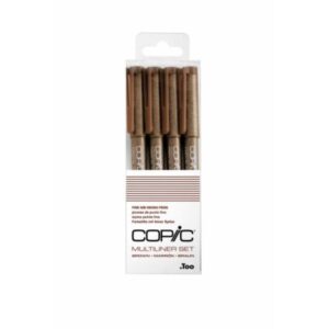 Estuche Estilografo Copic Multi Liner Sepia x4 unidades