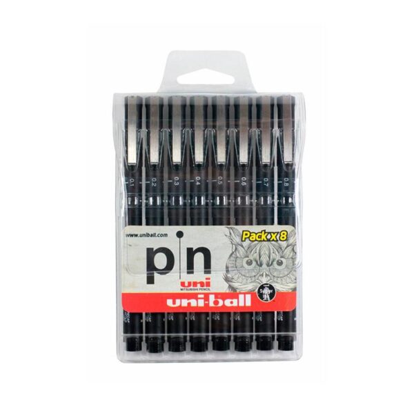 Estuche Estilografo Uni Pin x8 unidades